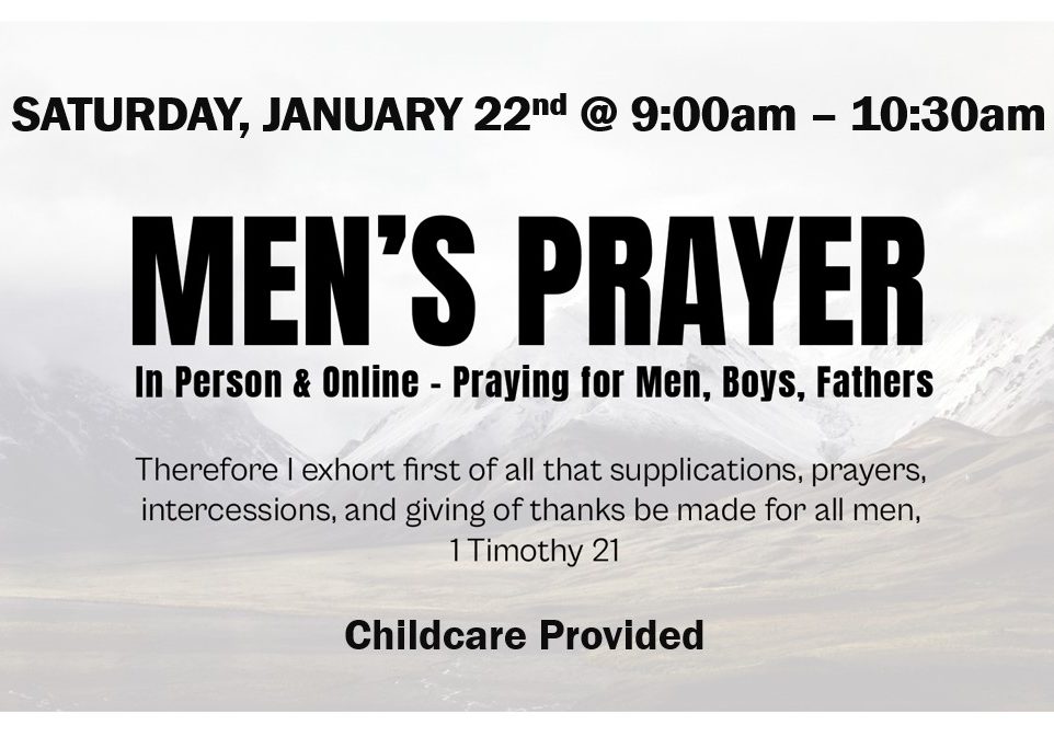 Men's Prayer Meeting 2022.01.23